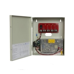  12VDC 4A 4 Channel CCTV Power Supply with Battery Backup 12VDC4A4P/B